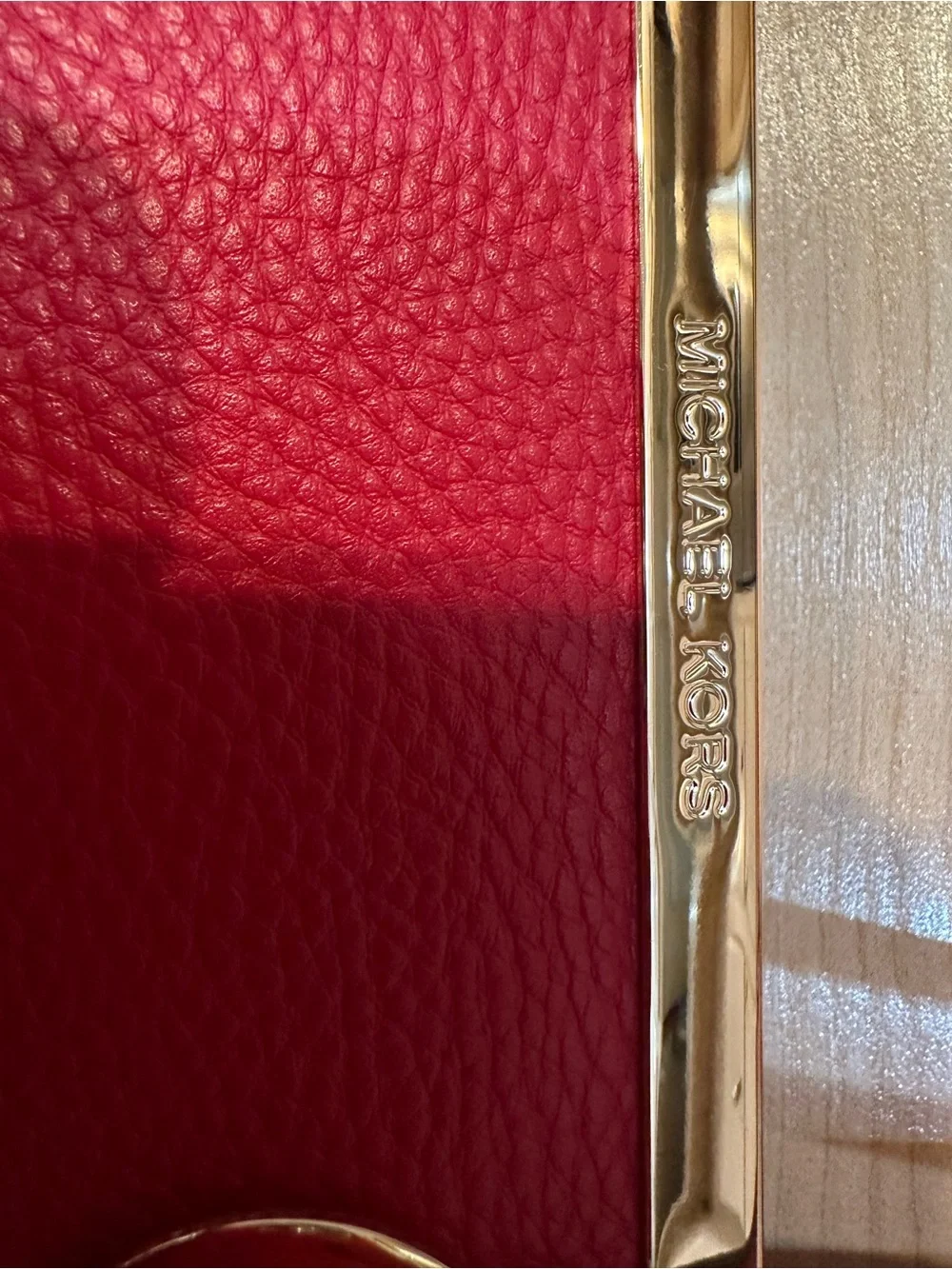 MWT Michael Kors Evelyn Large Raspberry Red Pebbled Tote Zip Top Shoulder Bag